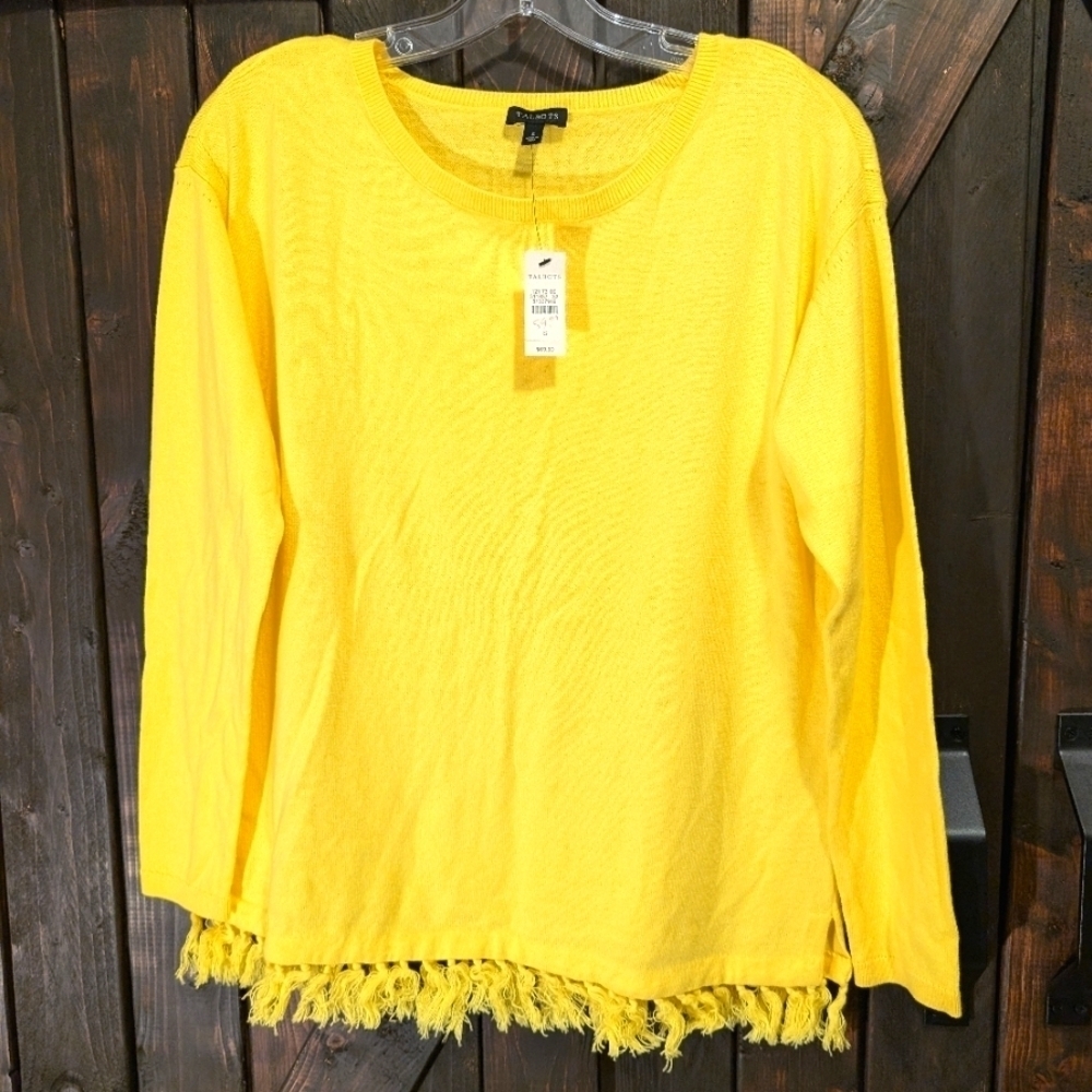 Talbot's sweater, size S, bright yellow